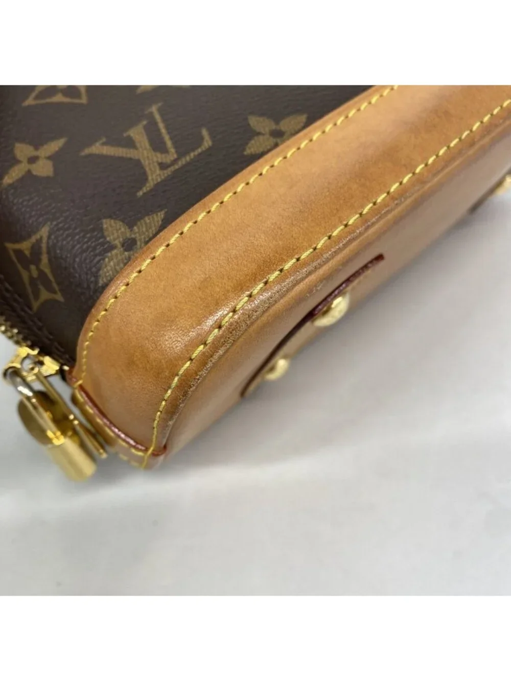 Louis Vuitton Handbag Monogram Alma BB Brown 2-Way